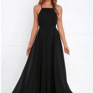 Lulu's MYTHICAL KIND OF LOVE BLACK MAXI DRESS